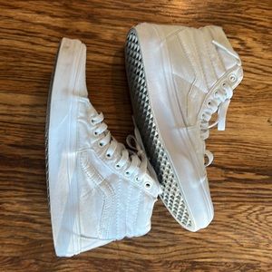 VANS Off the Wall White Hi Top Sneakers